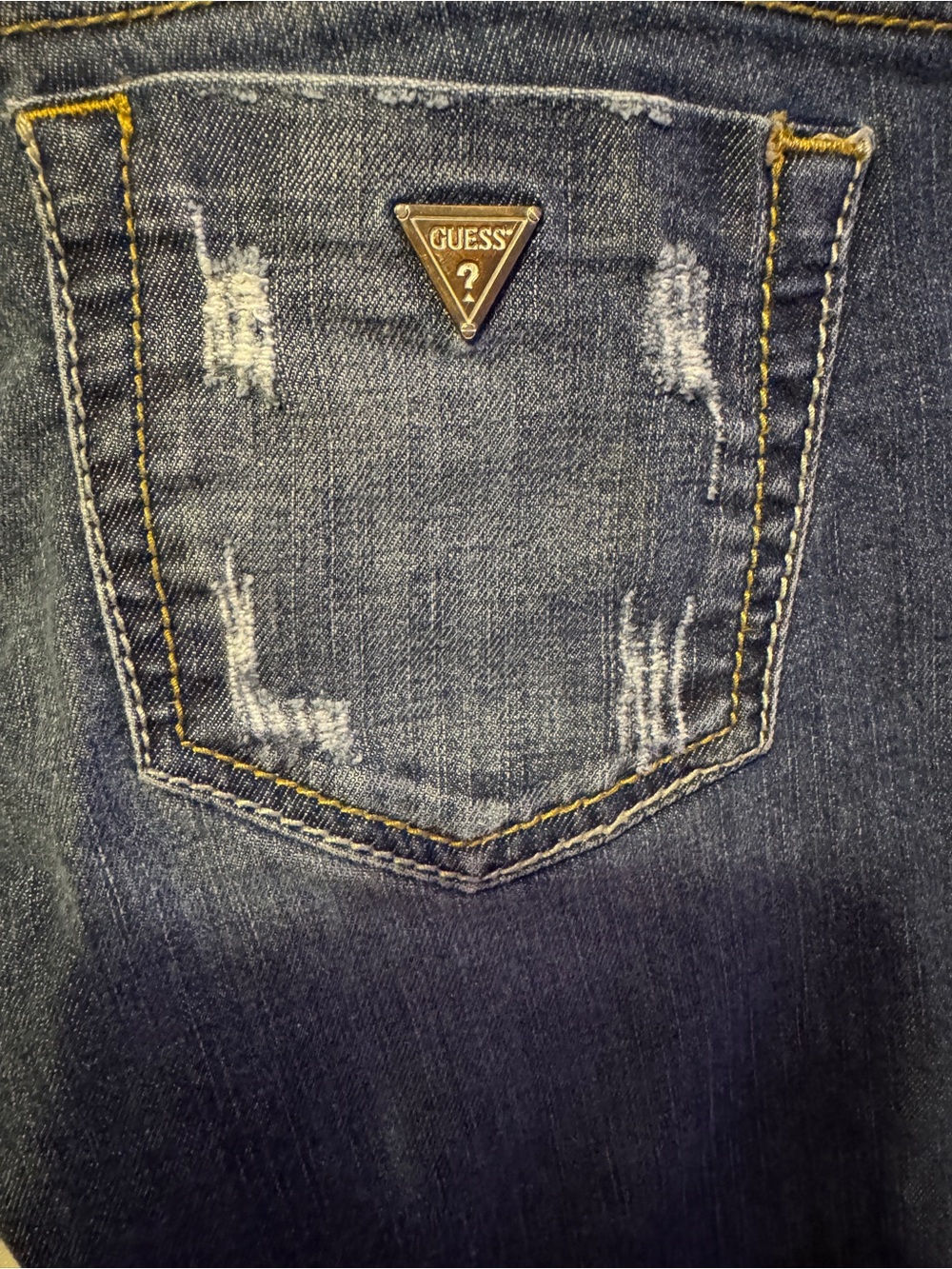 GUESS Los Angeles Bootcut Jeans Women’s 29 Medium Wash Distressed Stretch - Picture 4 of 11